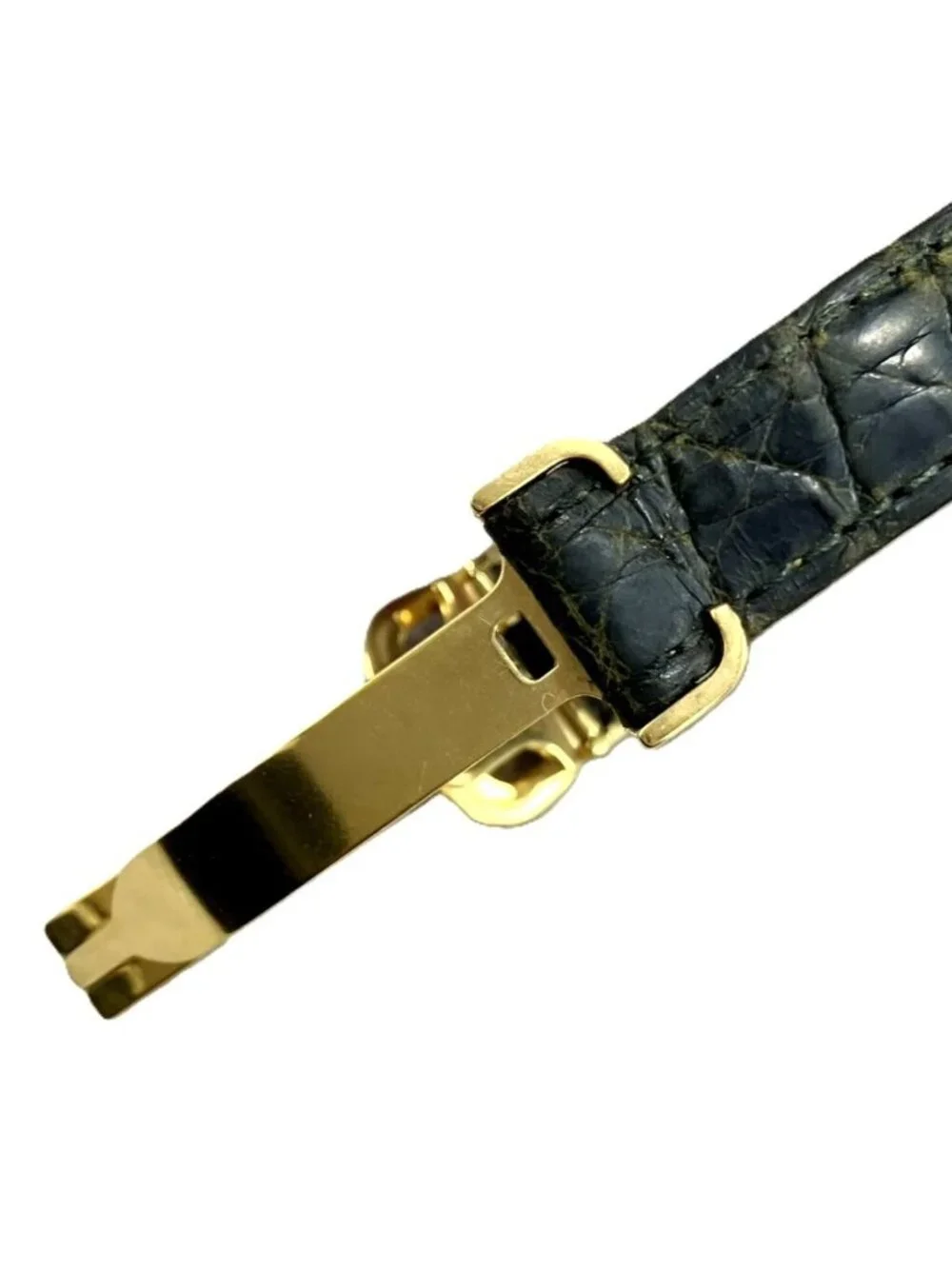 Cartier Must Tank SM Vermeil Watch Gross Weight Leather Quartz White Dial